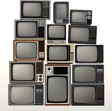 Old Retro TVs Stacked Together