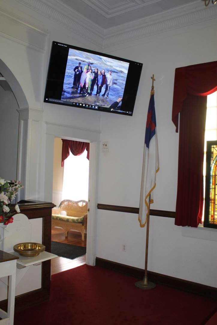 TV Installation in Church Sanctuary