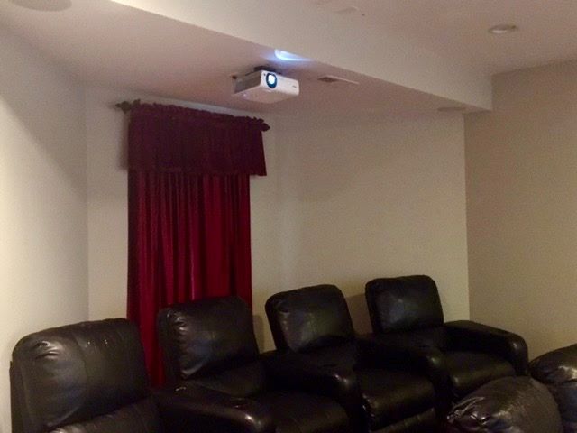 Home Theater Projector and Seating