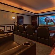 Client Home Theater - 135" Stewart Filmscreen and Elite Home Theater Seating