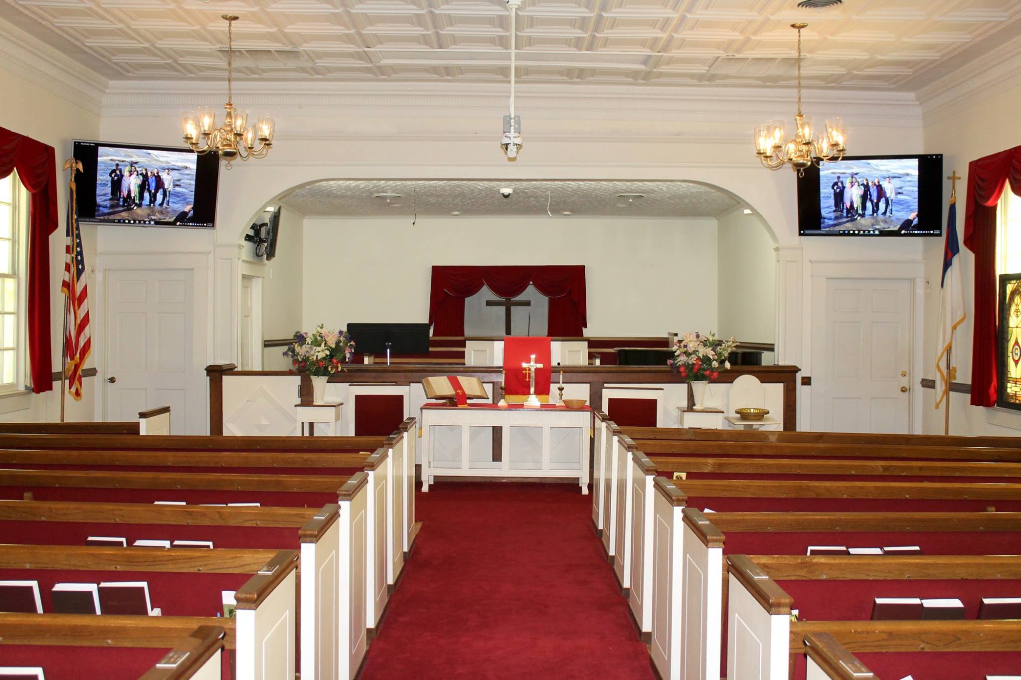Television Installation in Church