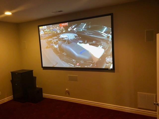 Television Installation with Recessed Wall Speakers